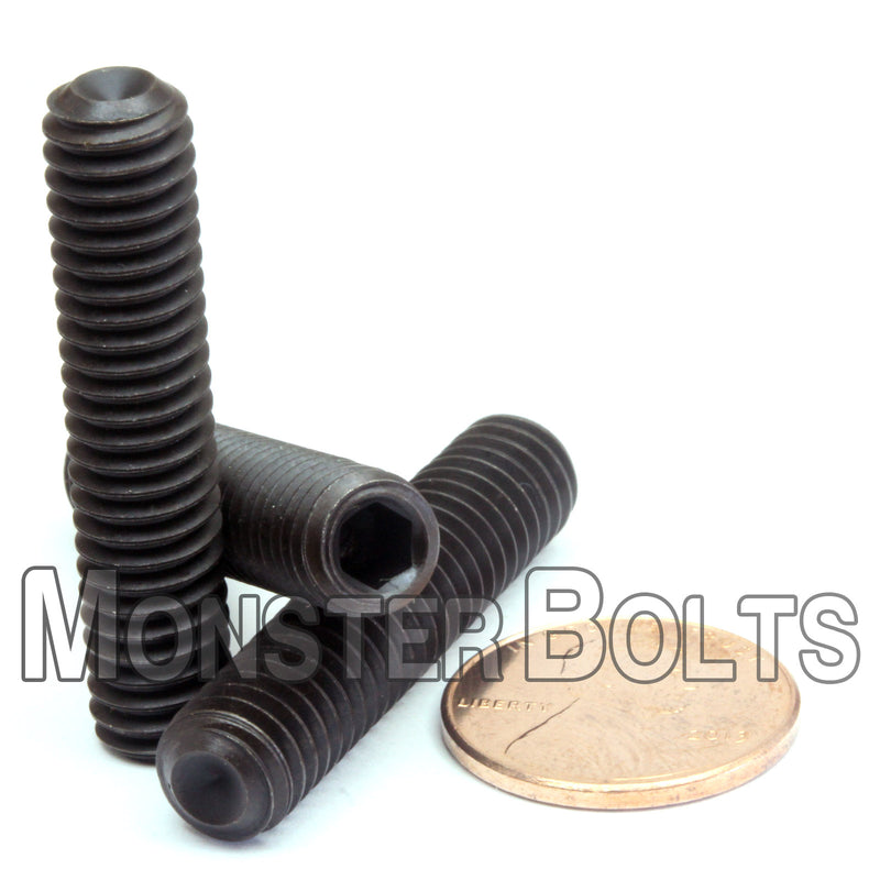 Black 5/16-18 x 1-1/2" Allen key Cup Point set screws