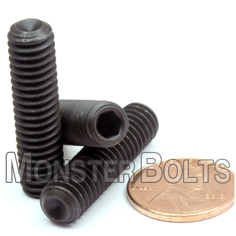 Black 5/16-18 x 1-1/4" Cup point socket set screws