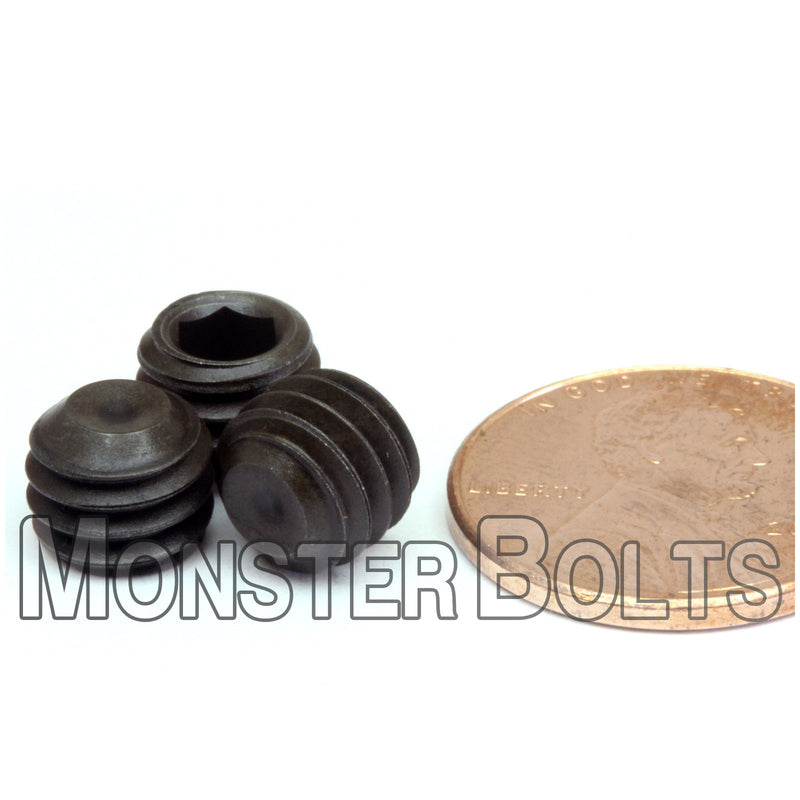 5/16-18 x 1/4" Cup point socket set screws, alloy steel Black oxide