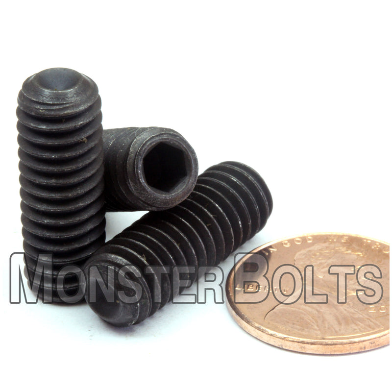 5/16-18 x 7/8" Cup point socket set screws, alloy steel black oxide