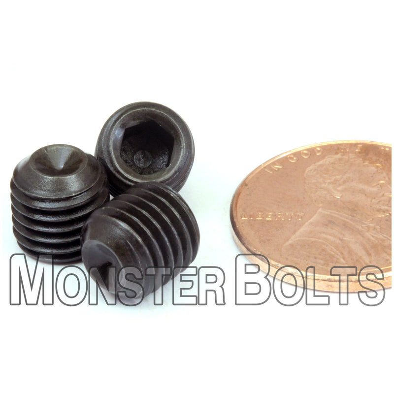Black 5/16-24 x 5/16" Cup point socket set screws