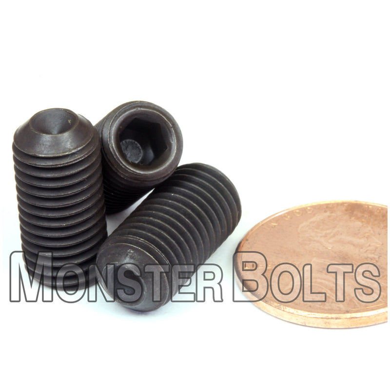 Black 5/16-24 x 5/8" Cup point socket set screws