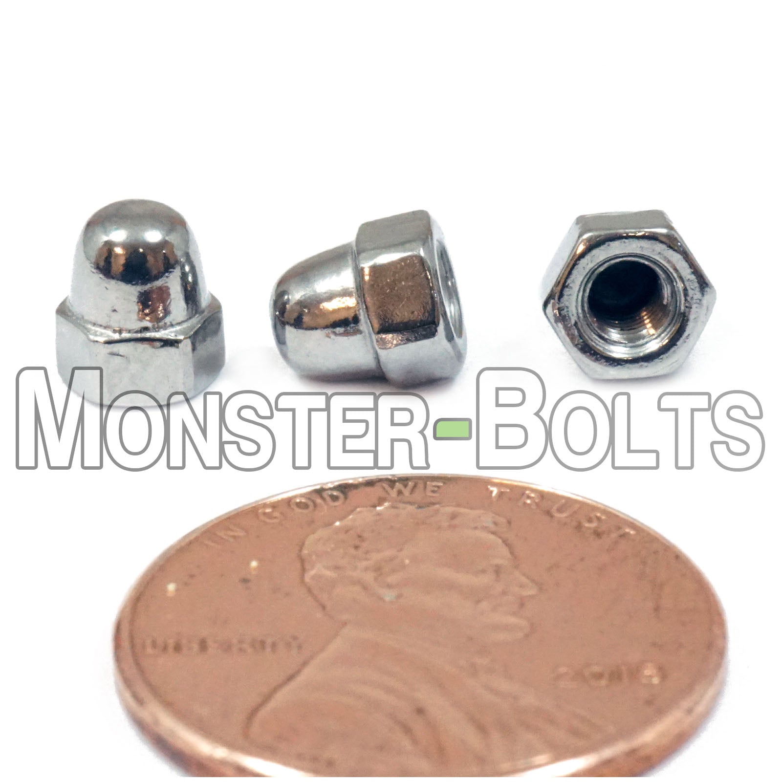 Stainless Steel Acorn Domed Cap Hex Nuts, High Type, Metric DIN 1587 - Monster Bolts