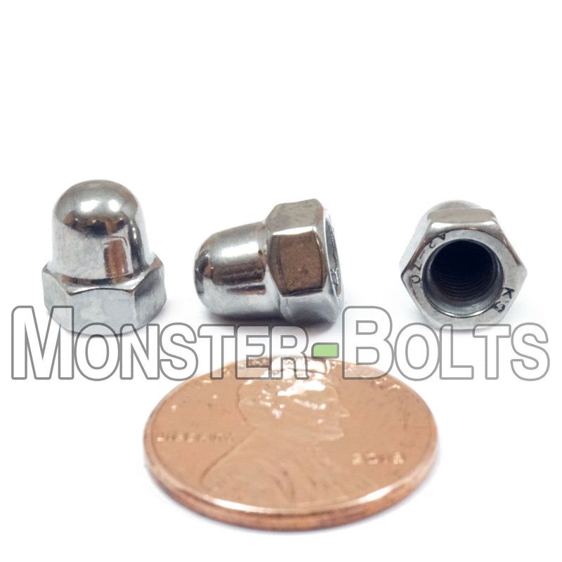 Stainless Steel Acorn Domed Cap Hex Nuts, High Type, Metric DIN 1587 - Monster Bolts