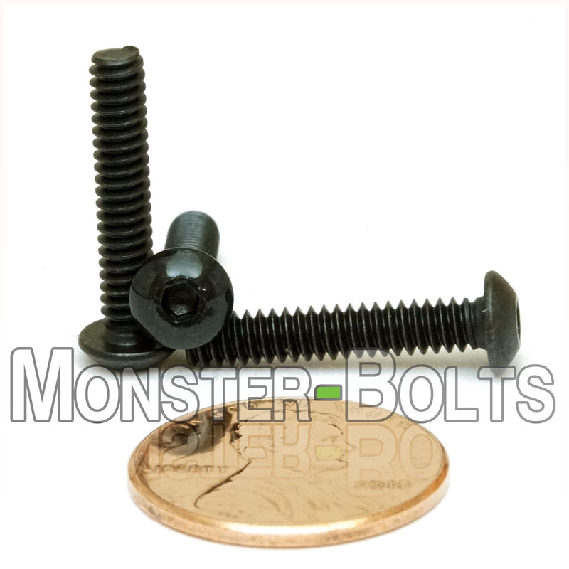 6-32 Button Head Socket Caps screws - Alloy Steel w/ Black Oxide
