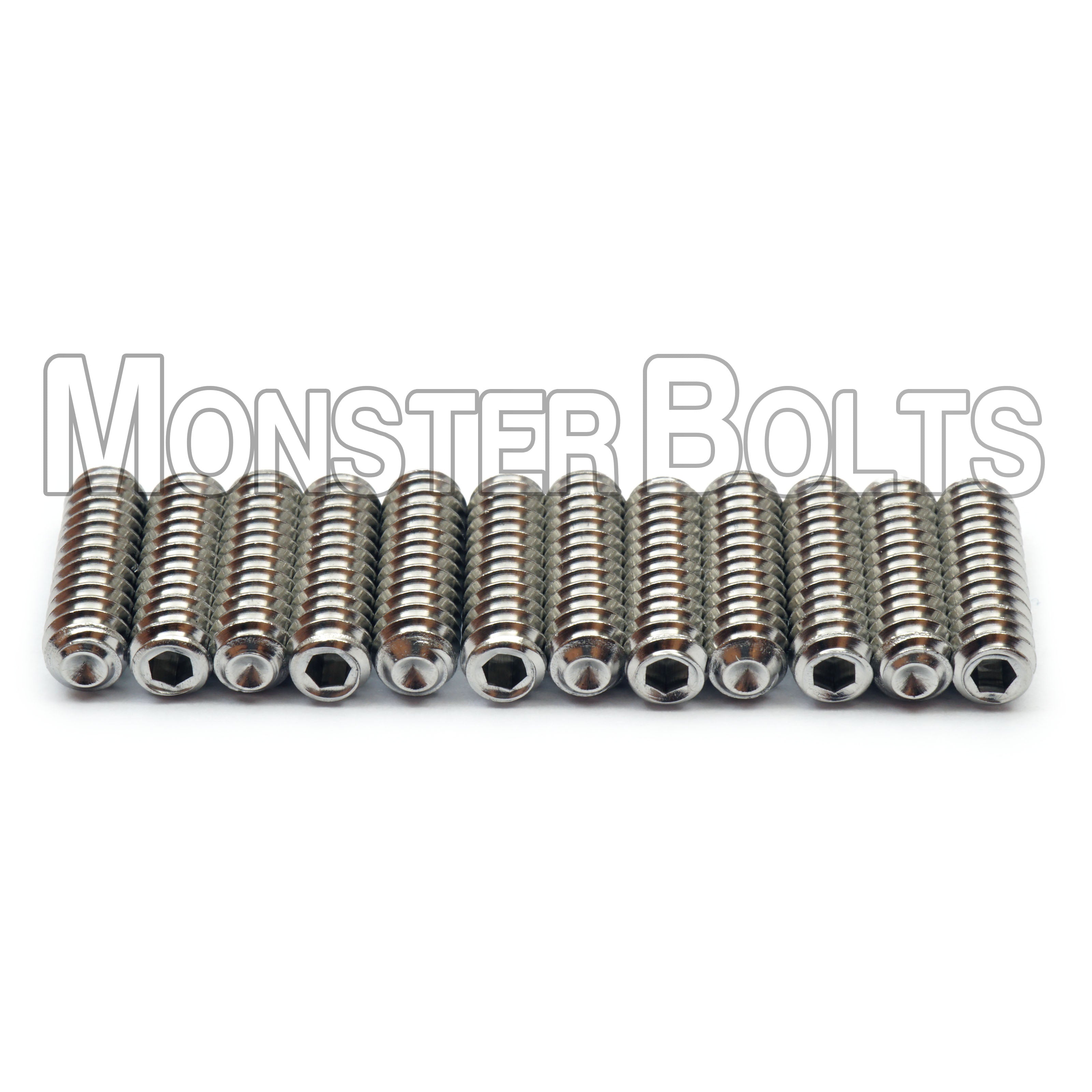 Stainless Steel Bass Saddle Height screws. #6-32 x 7/16 fit fender and similar.