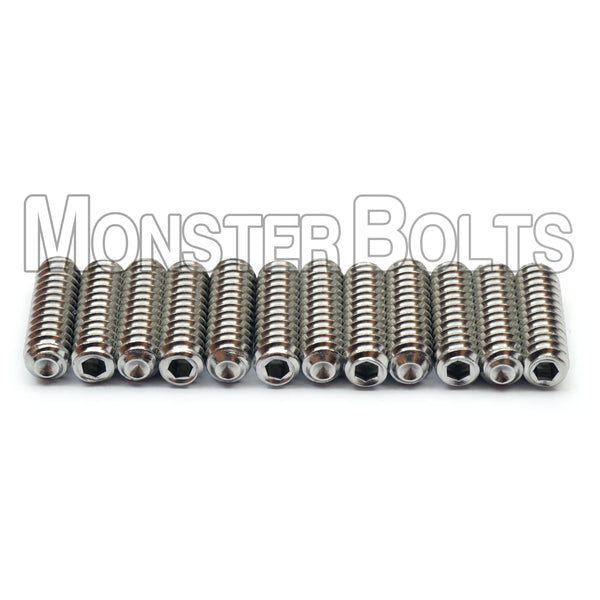 Stainless Steel Bass Saddle Height screws. #6-32 x 7/16 fit fender and similar.