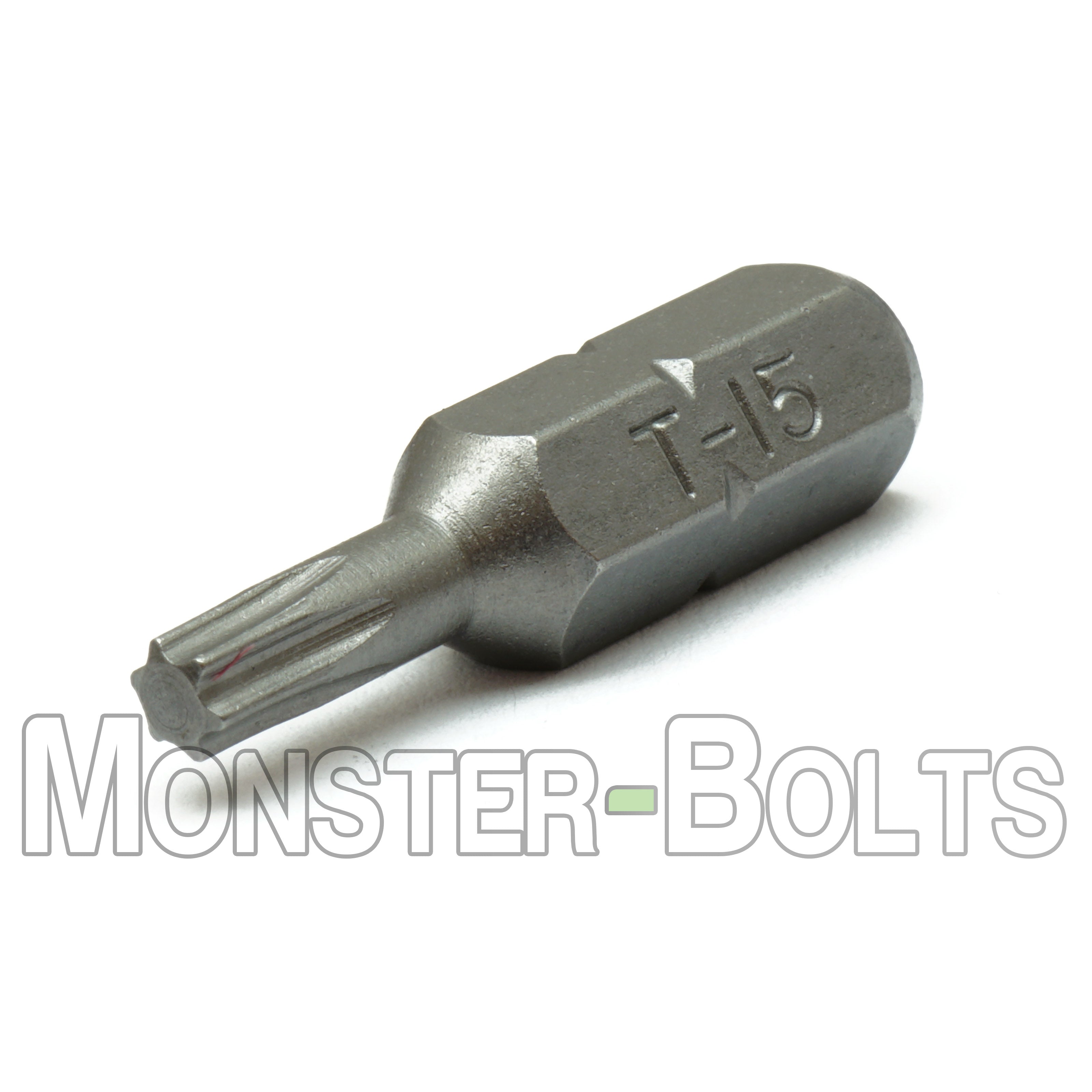 1-Inch Star (Torx) Hex Shank Screwdriver / Drill Bits, S2 Steel 1/4" - Monster Bolts