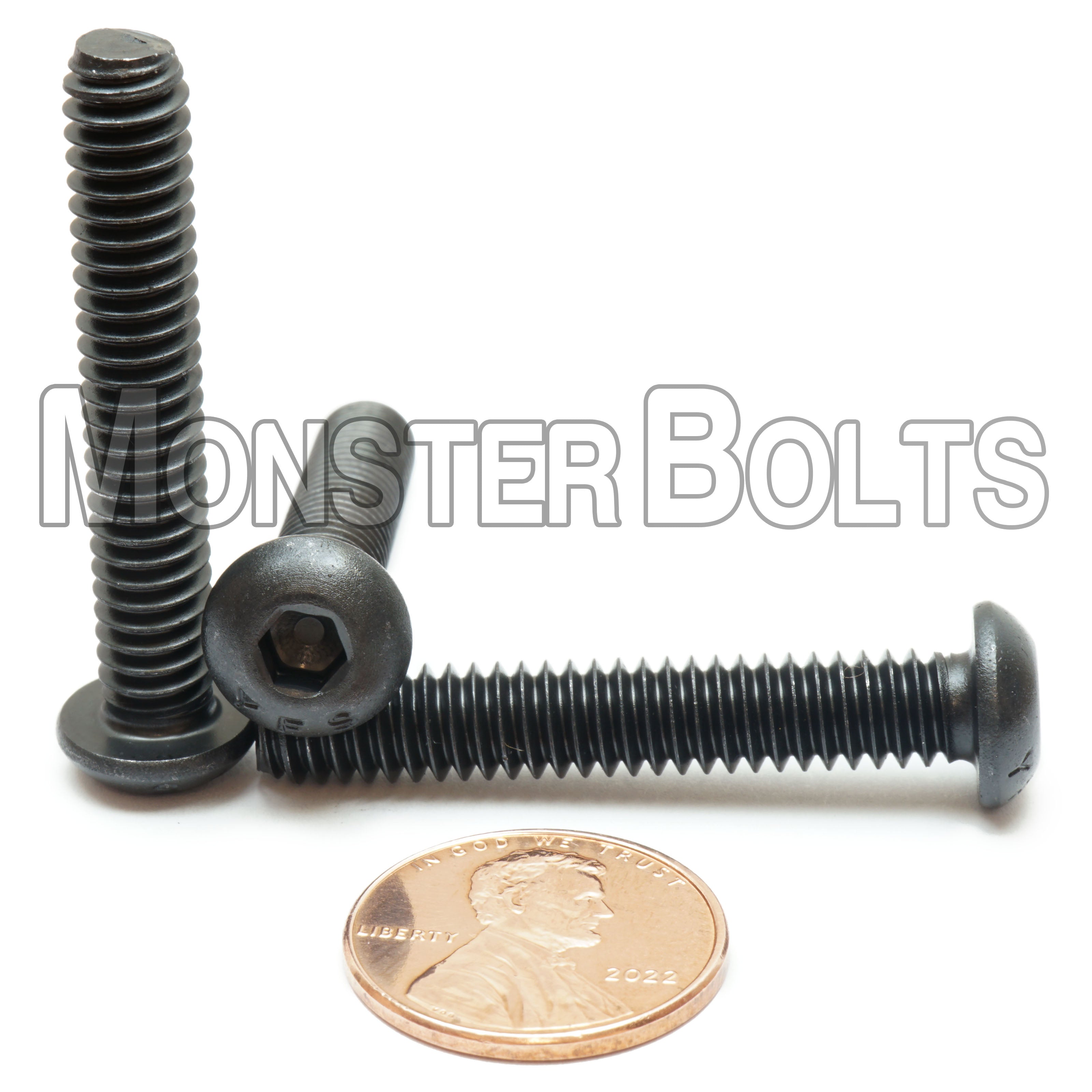 1/4"-20 Button Head Socket Caps screws, Alloy Steel with Black Oxide