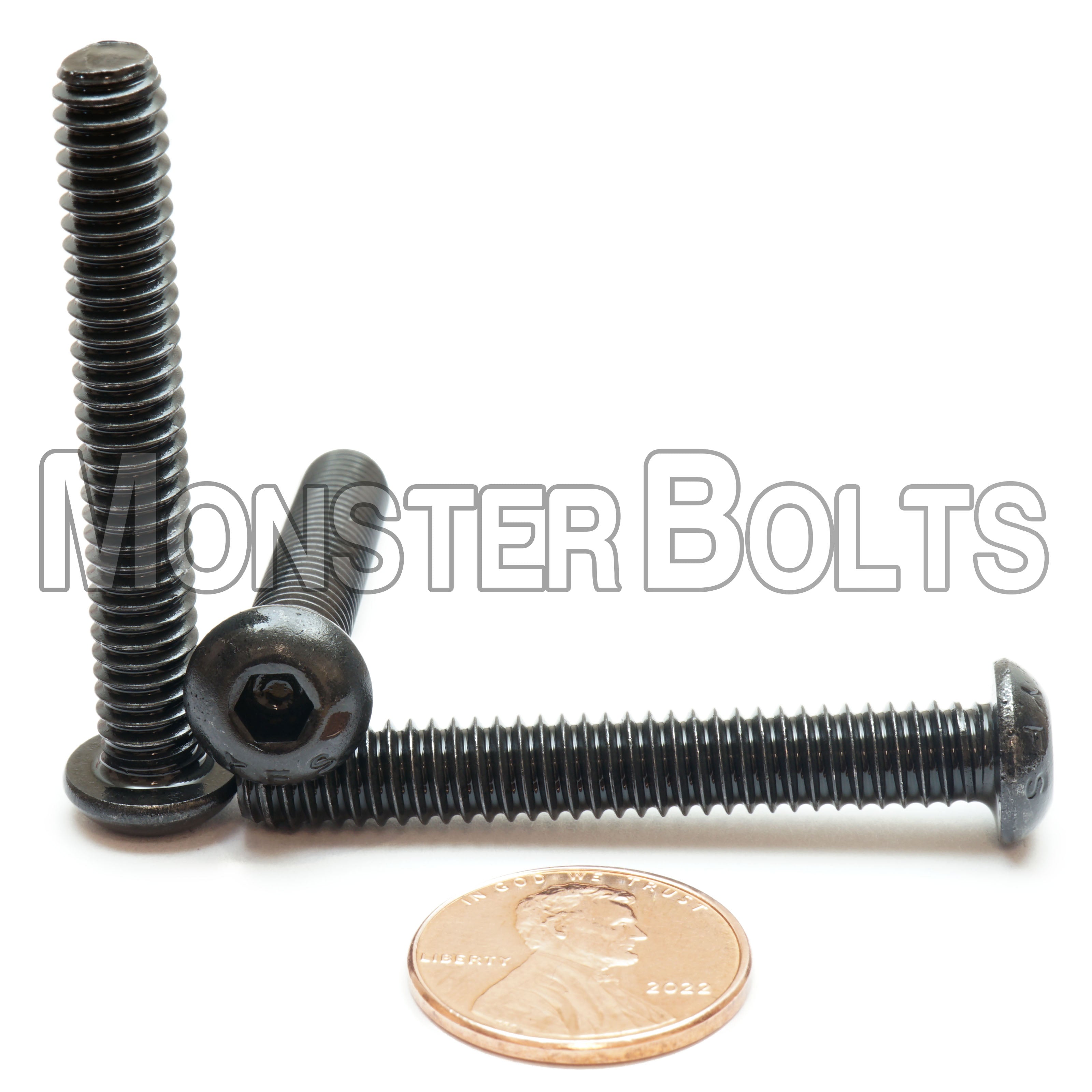 1/4"-20 Button Head Socket Caps screws, Alloy Steel with Black Oxide