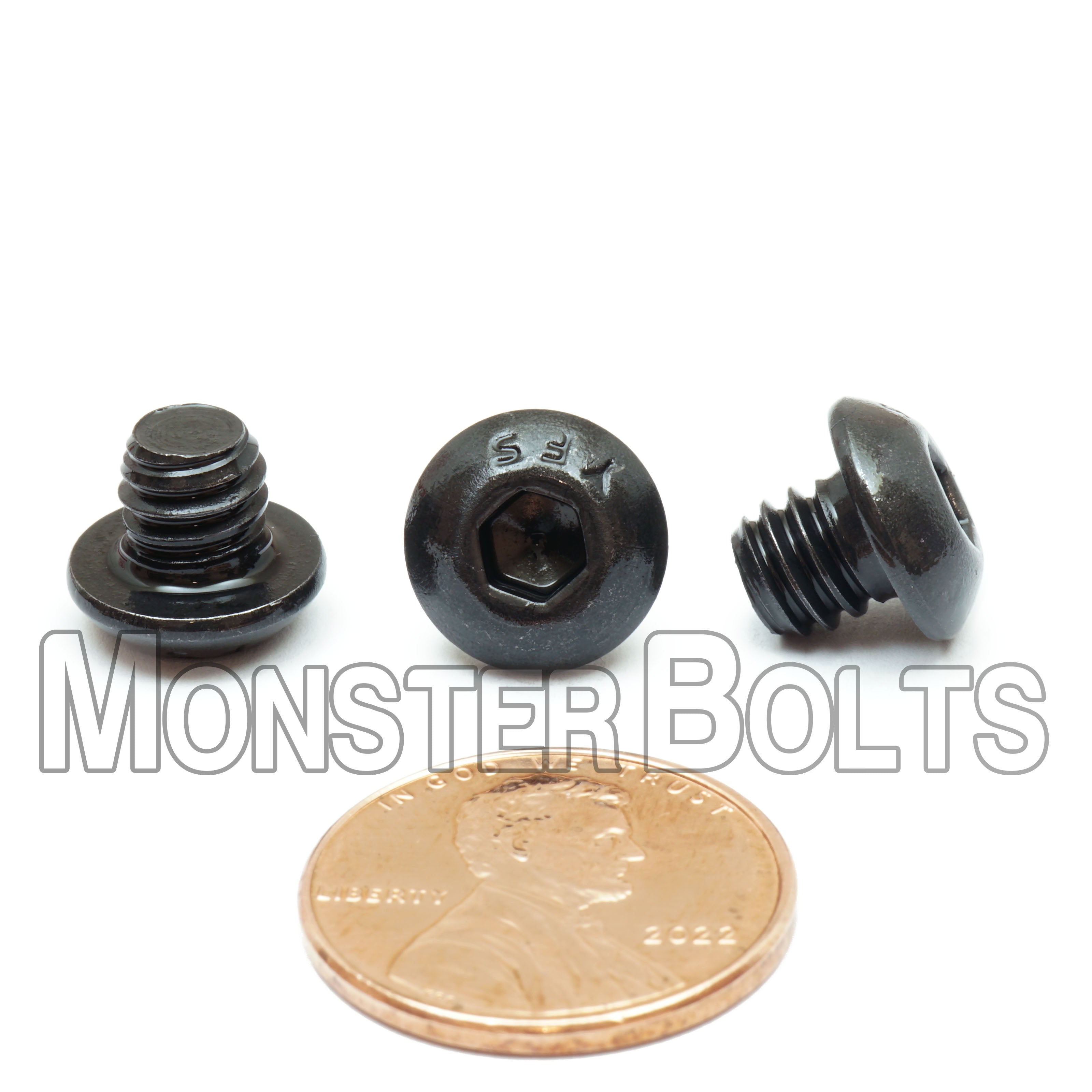 1/4"-20 Button Head Socket Caps screws, Alloy Steel with Black Oxide