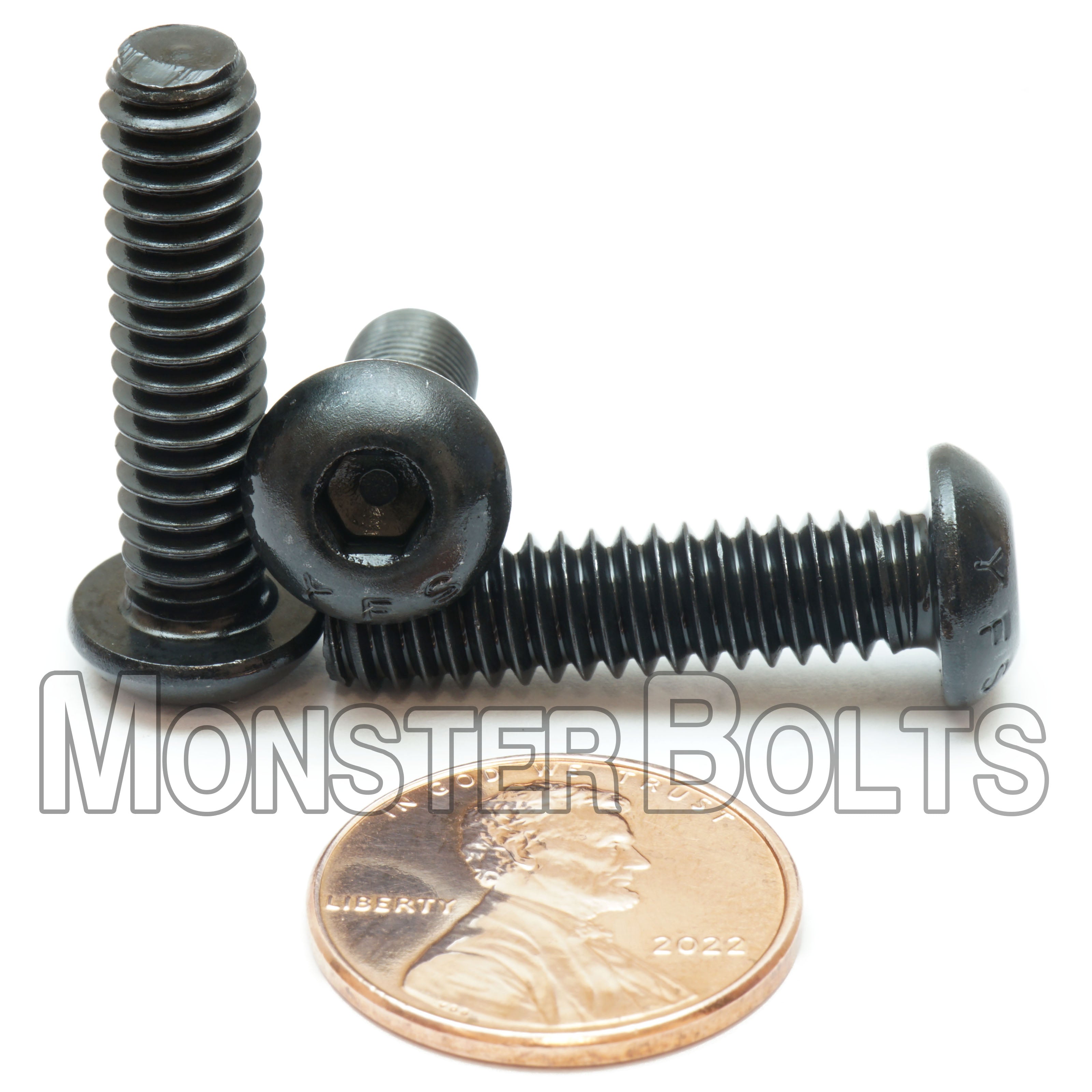 1/4"-20 Button Head Socket Caps screws, Alloy Steel with Black Oxide