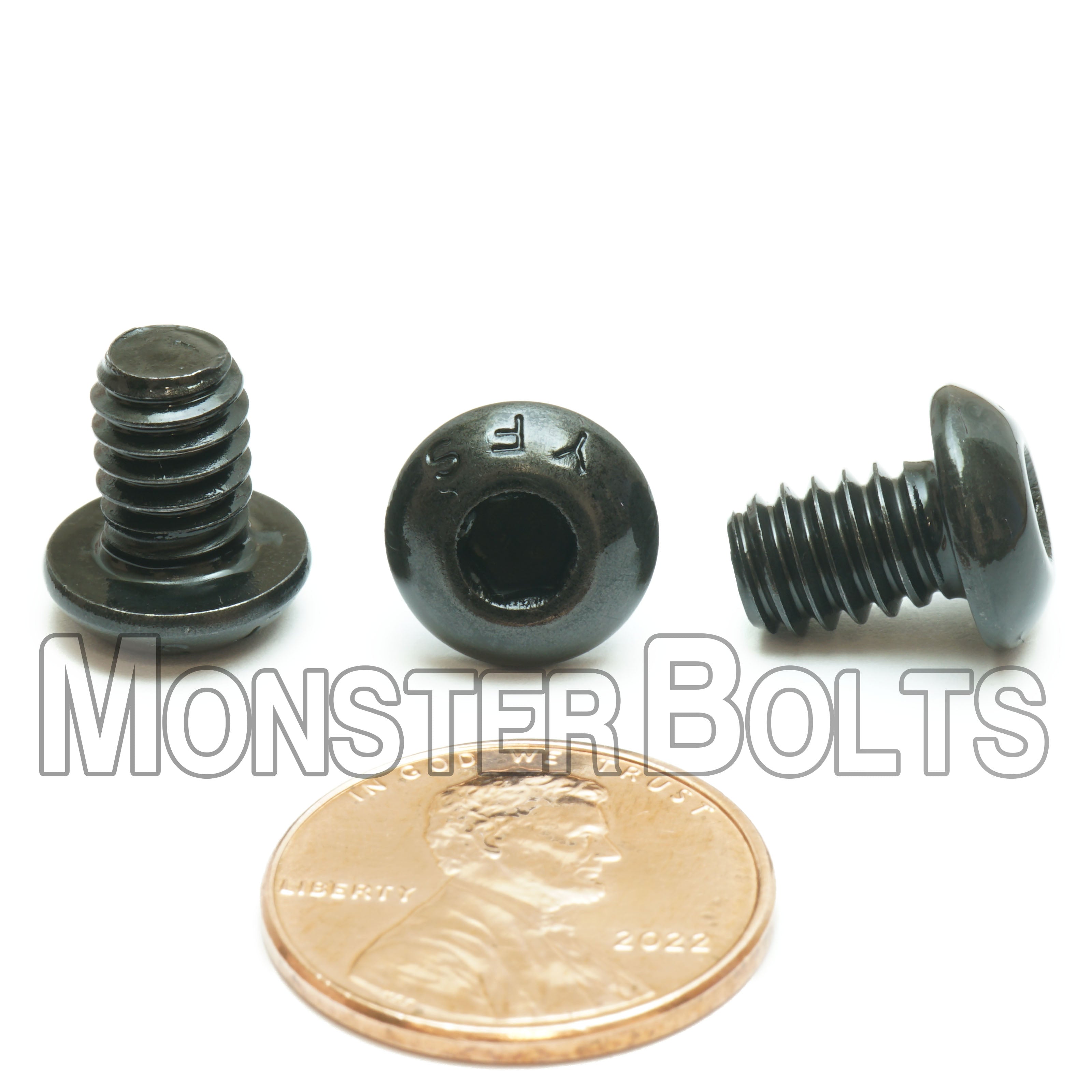 1/4"-20 Button Head Socket Caps screws, Alloy Steel with Black Oxide