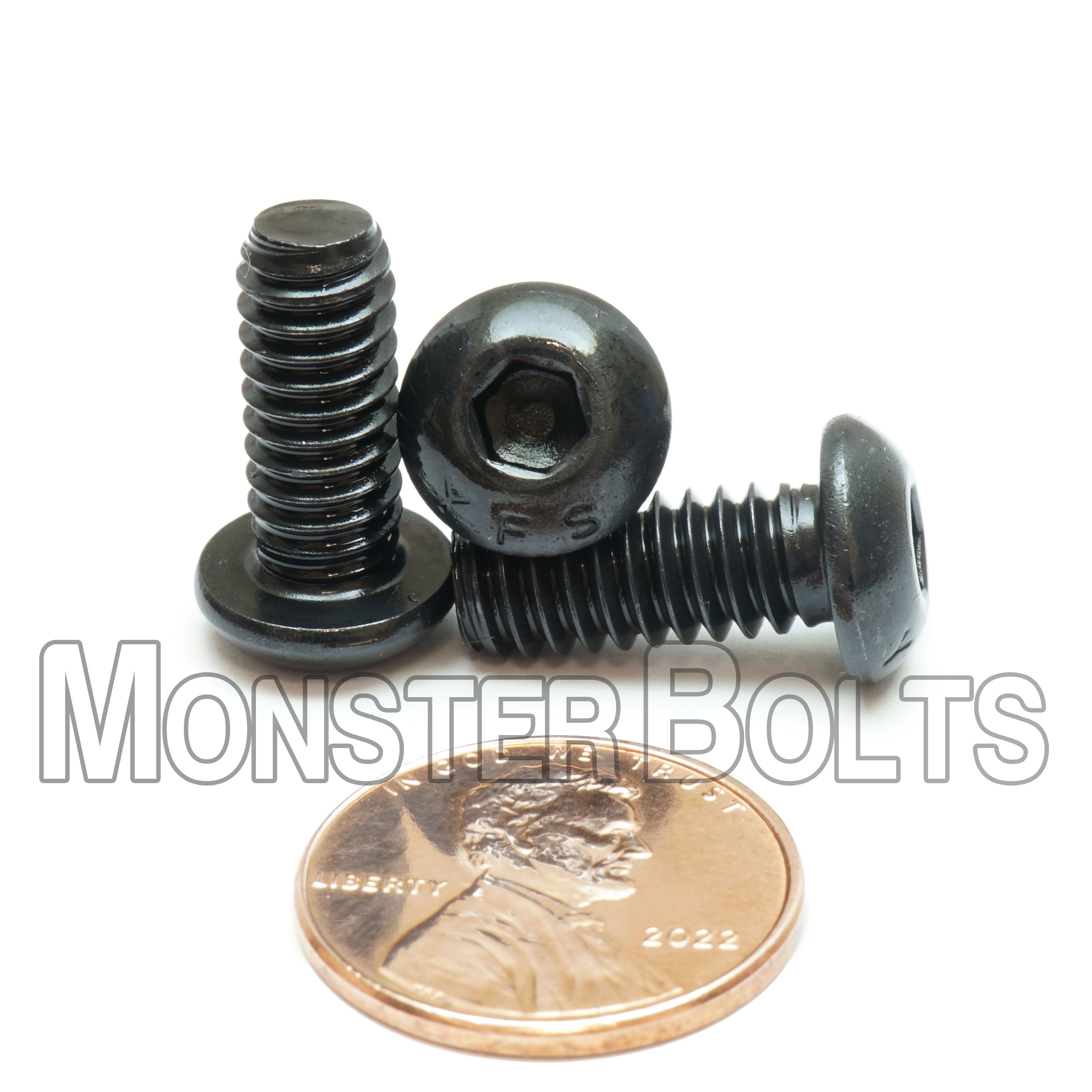 1/4"-20 Button Head Socket Caps screws, Alloy Steel with Black Oxide