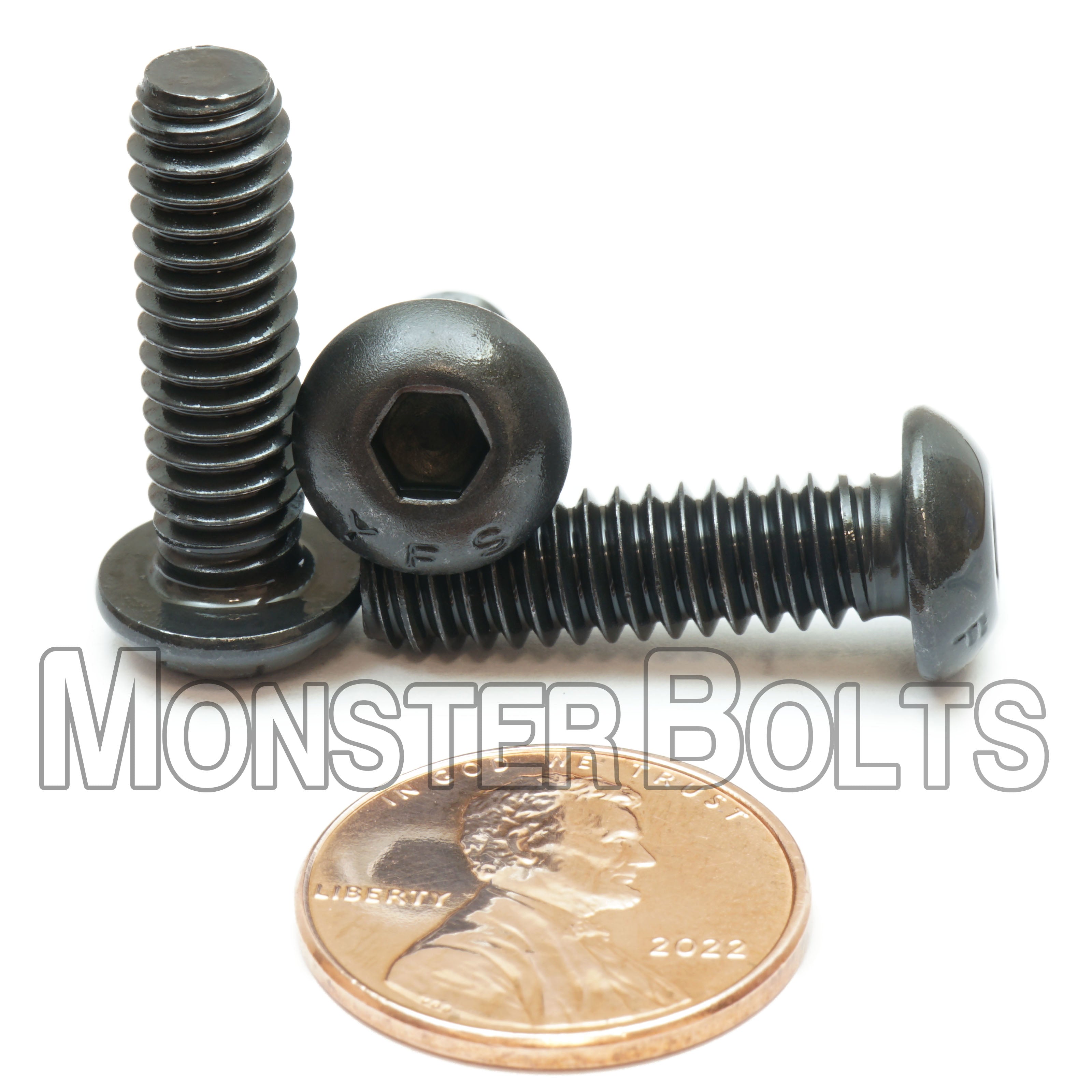 1/4"-20 Button Head Socket Caps screws, Alloy Steel with Black Oxide