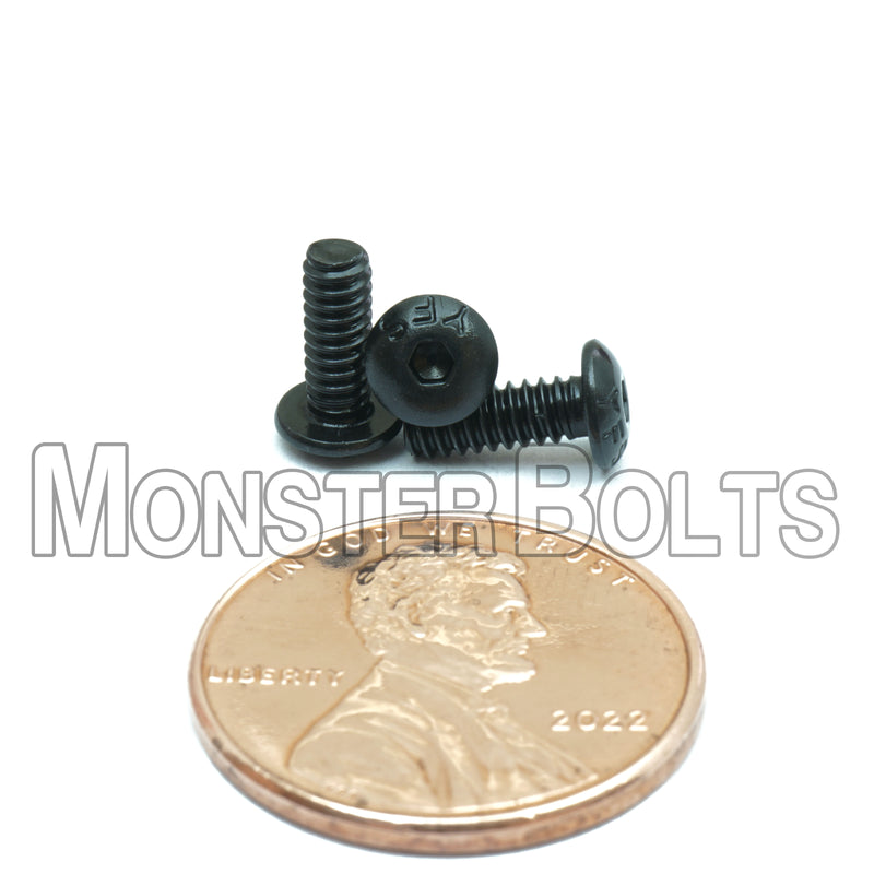 #4-40 Button Head Socket Cap screws, Alloy Steel with Black Oxide