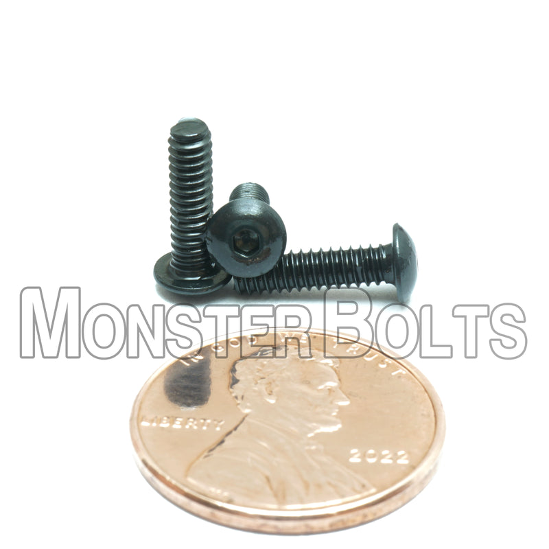 #4-40 Button Head Socket Cap screws, Alloy Steel with Black Oxide