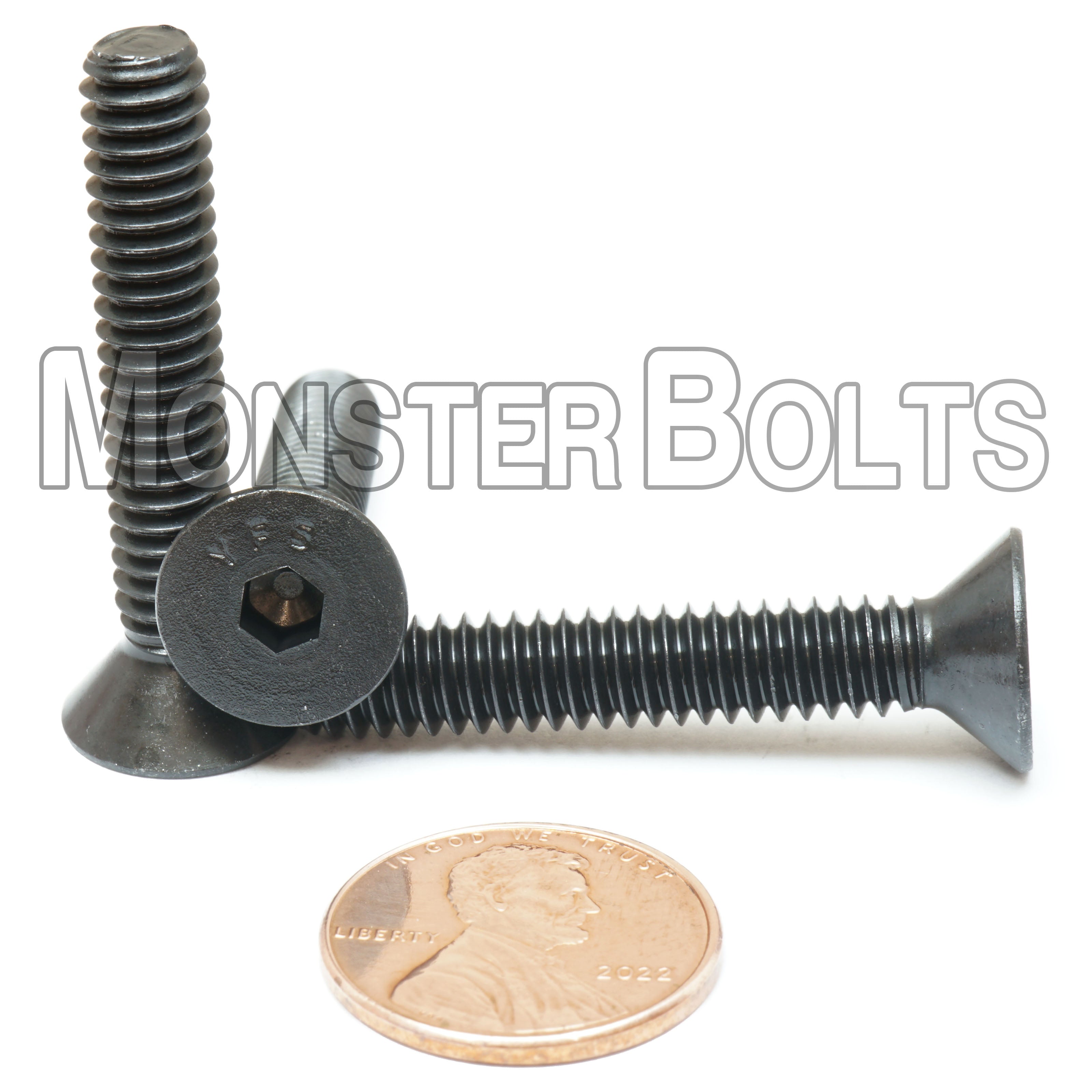 1/4"-20 Flat Head Socket Cap screws, Alloy Steel with Black Oxide