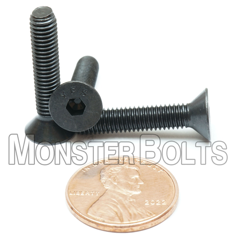 #10-32 Flat Head Socket Cap screws, Alloy Steel with Black Oxide, Fine Thread