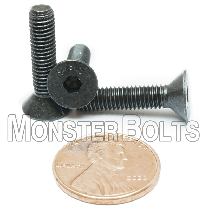 #10-32 Flat Head Socket Cap screws, Alloy Steel with Black Oxide, Fine Thread