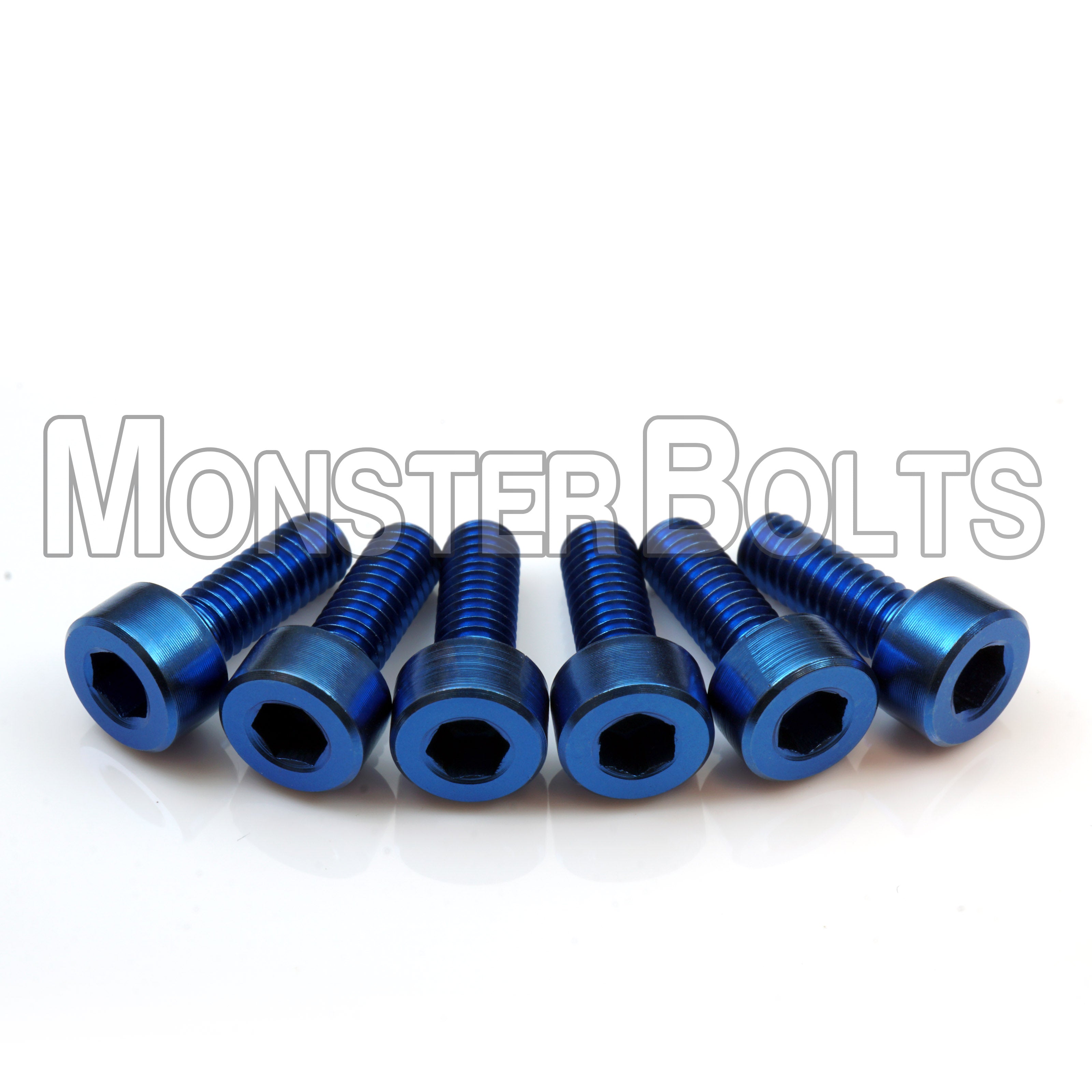 Blue Titanium Floyd Rose Tremolo Intonation Hold screws for guitar.