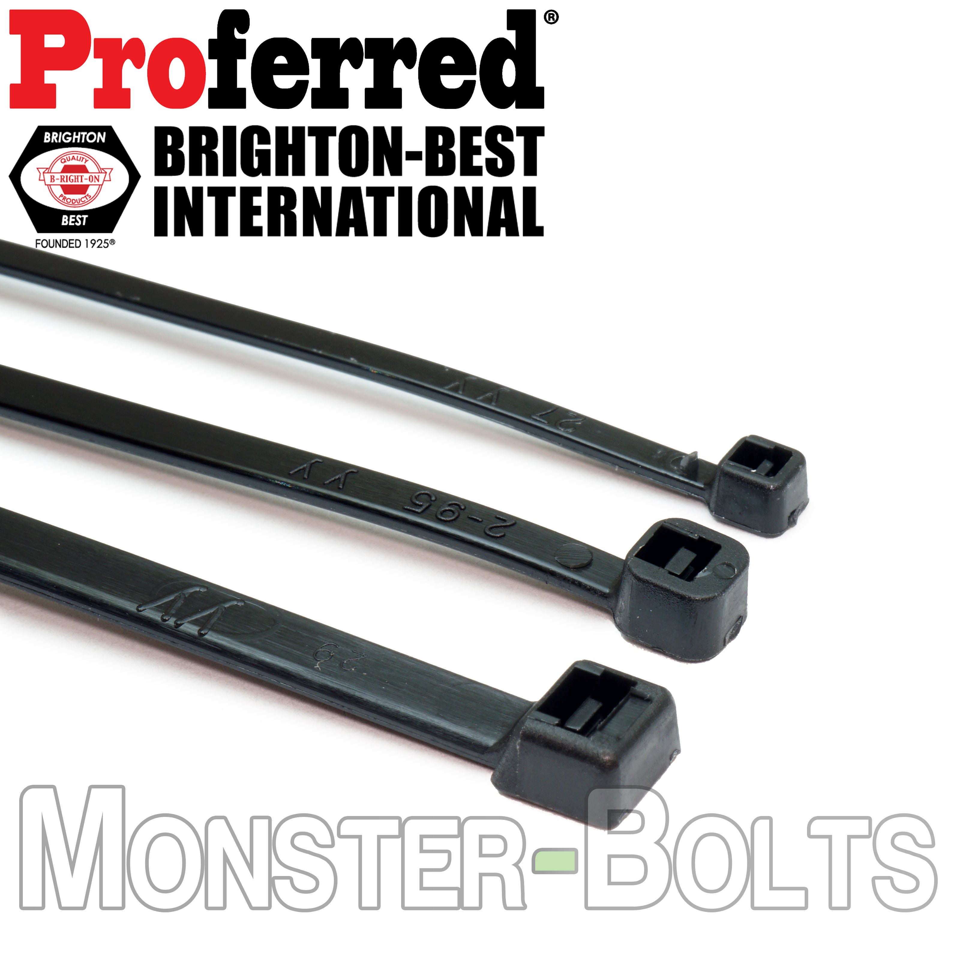 Black Zip Ties in various lengths