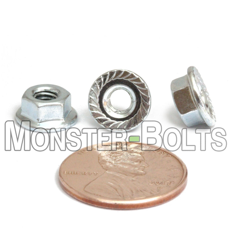 Hex Serrated Flange Nuts, Zinc Plated Class 8 Alloy Steel Metric DIN 6923 / ISO 4161 - Monster Bolts