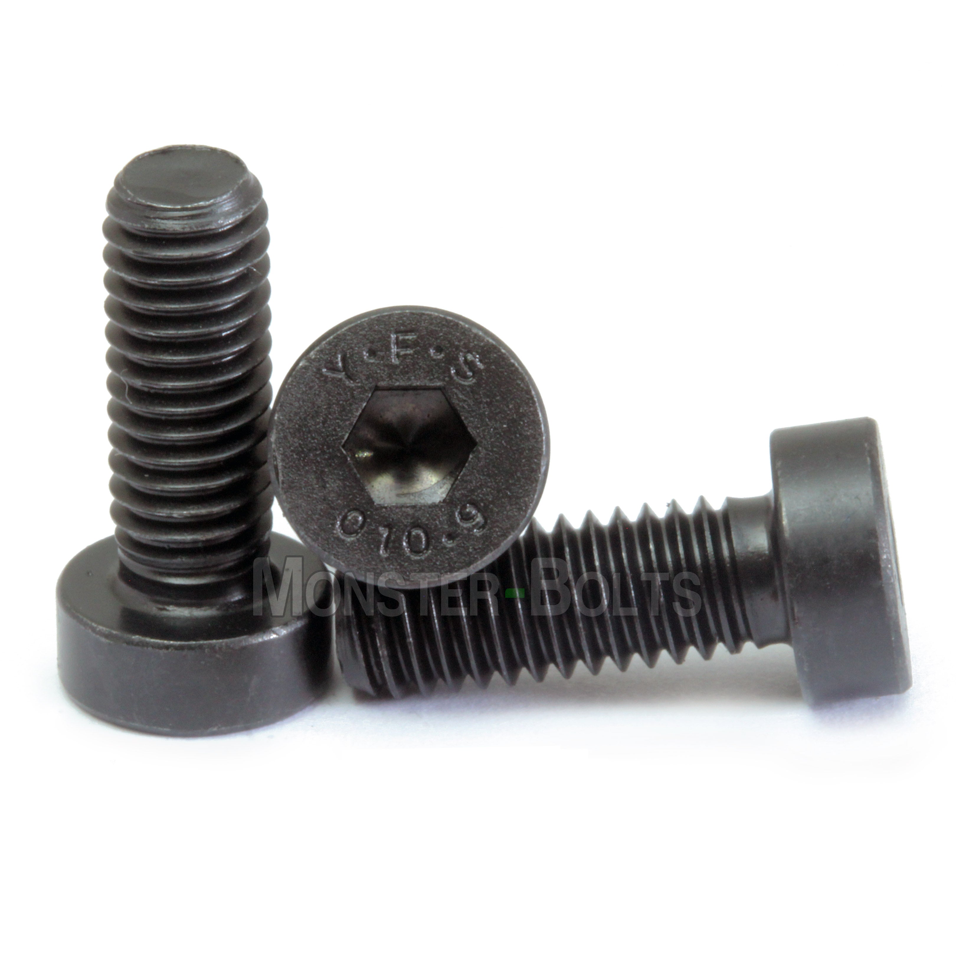 #10-32 Low Head Socket Cap screws Alloy Steel w/ Black Oxide, Coarse Thread - Monster Bolts