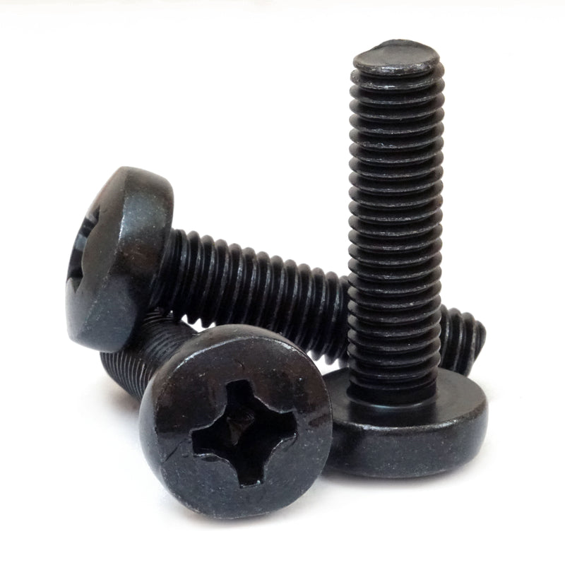 #10-32 Phillips Pan Head Machine screws, Steel with Black Oxide