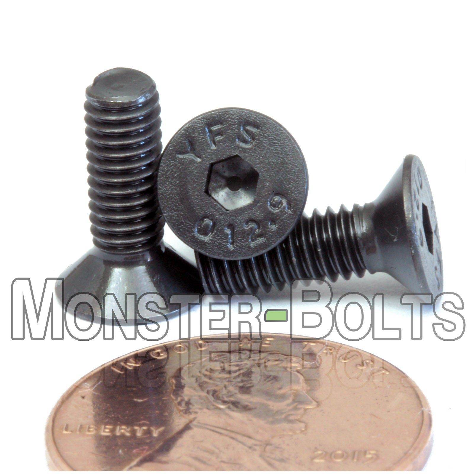 M4 Flat Head Socket Cap screws, Class 12.9 Alloy Steel w/ Black Oxide