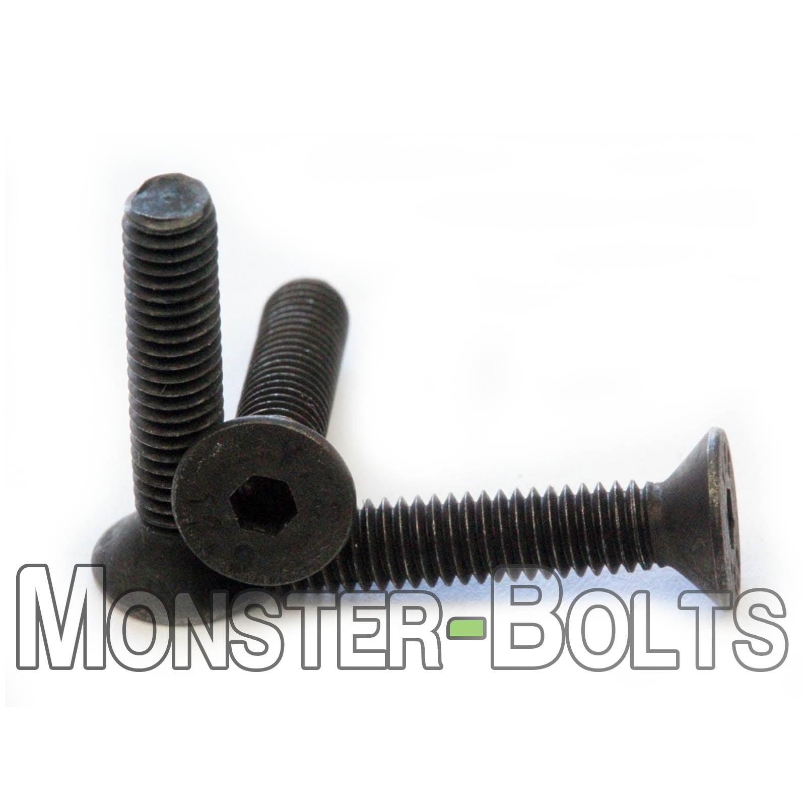 M4 Flat Head Socket Cap screws, Class 12.9 Alloy Steel w/ Black Oxide