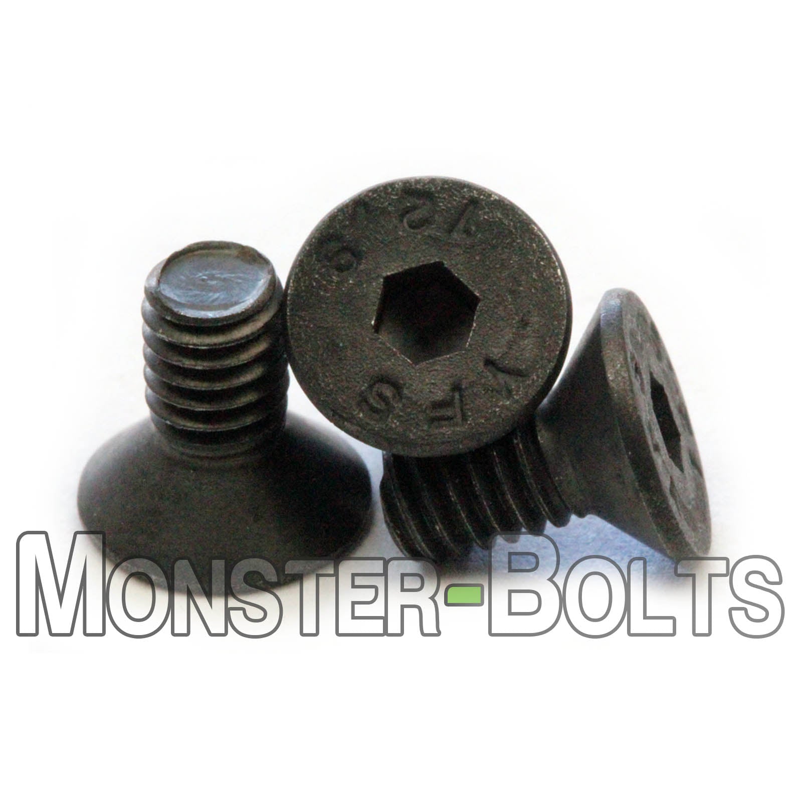 M4 Flat Head Socket Cap screws, Class 12.9 Alloy Steel w/ Black Oxide