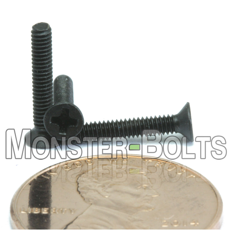 Black M2 x 12mm Phillips Flat Head screws.