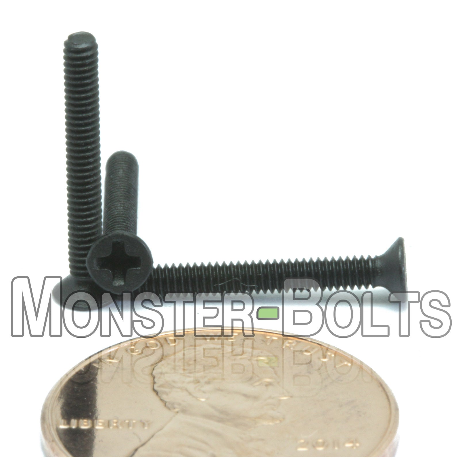 Black countersunk M2 x 16mm Phillips Flat Head machine screws.