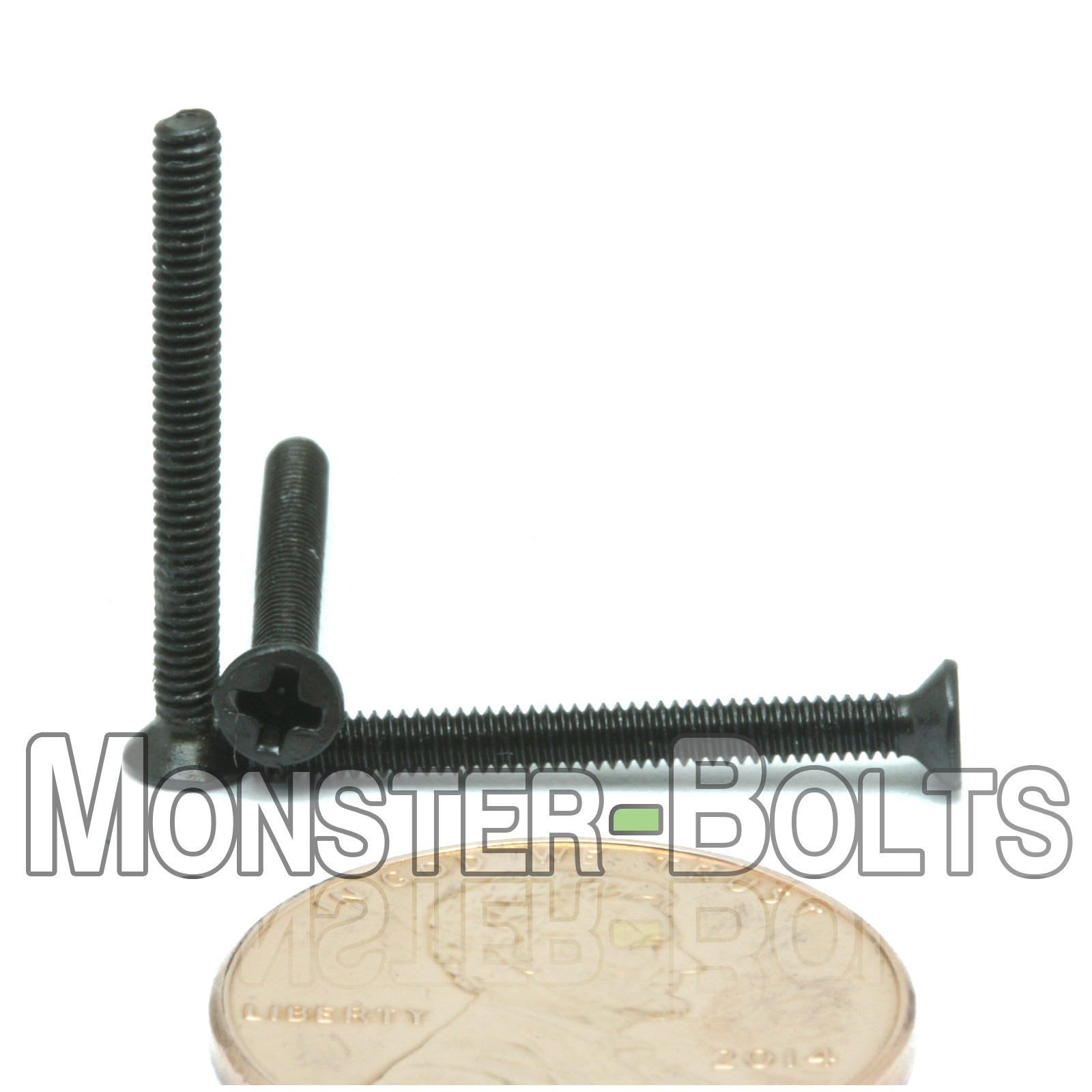 Black M2 x 20mm Cross Recess Phillips Flat Head machine screws.