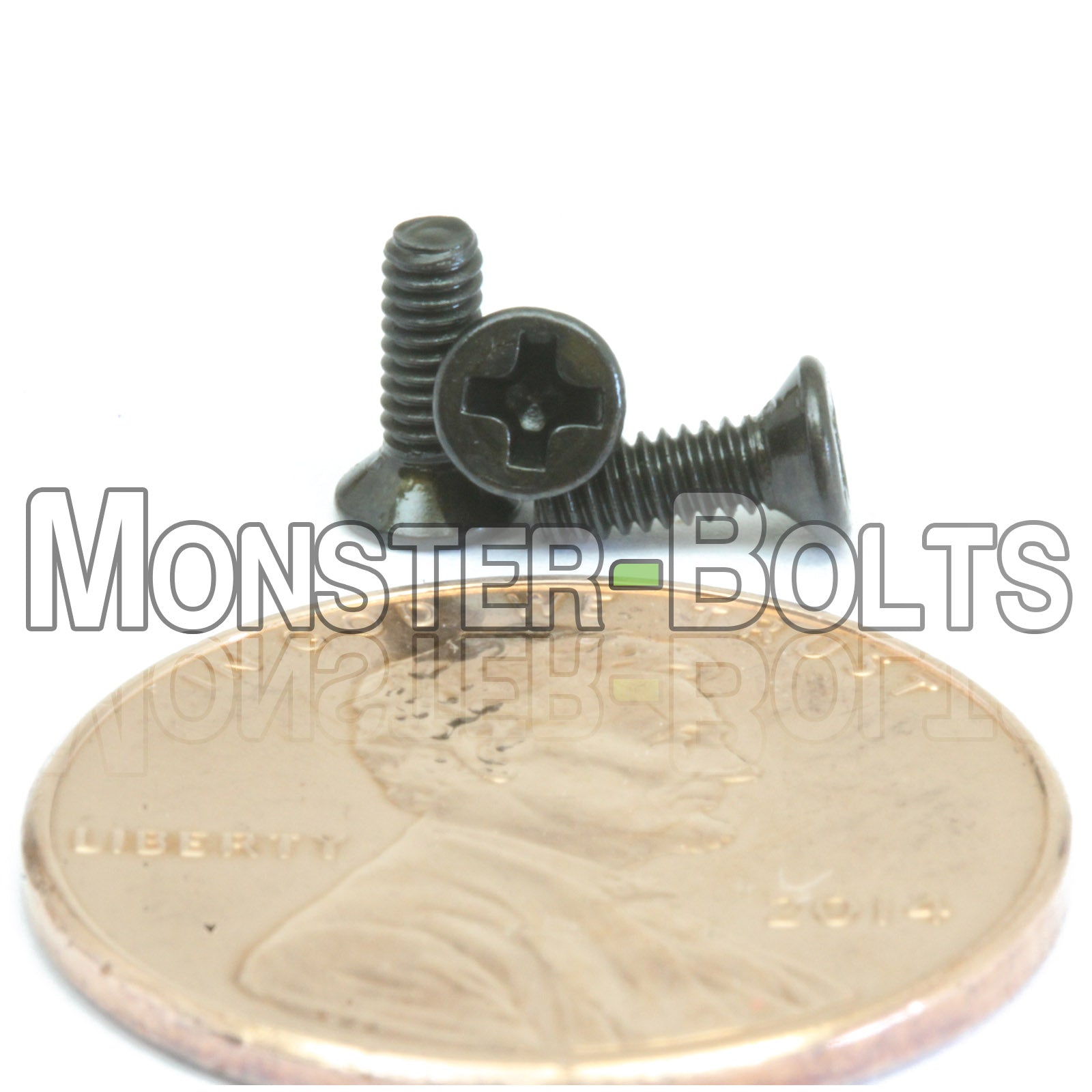 Black M2 x 6mm Phillips Flat Head machine screws.