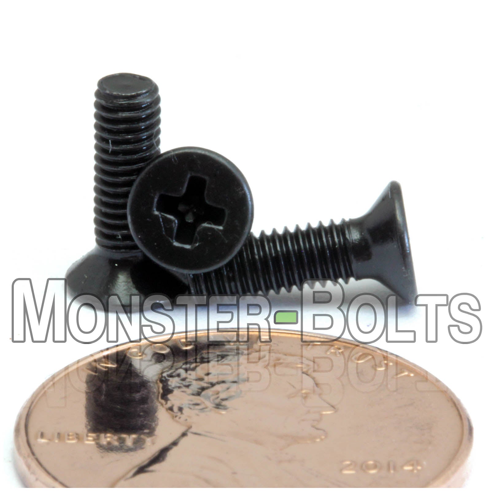 Black metric M3 x 10mm Phillips Flat Head machine screws.