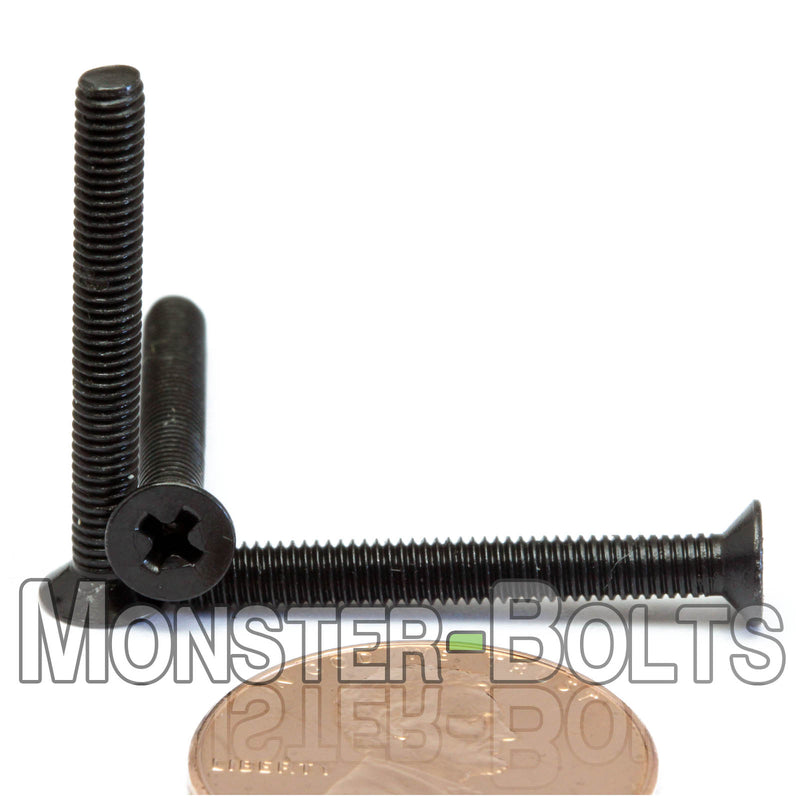 Black M3 x 25mm Phillips Flat Head screws.