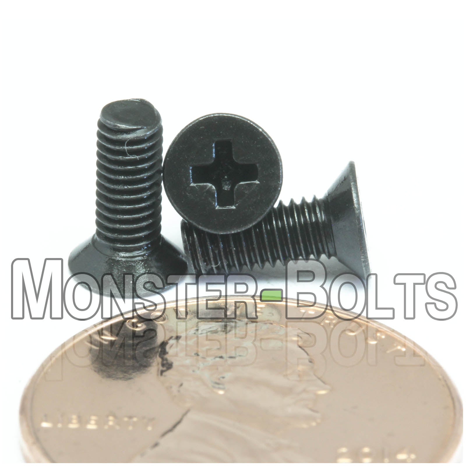 Black metric M3 x 8mm Phillips Flat Head screws.