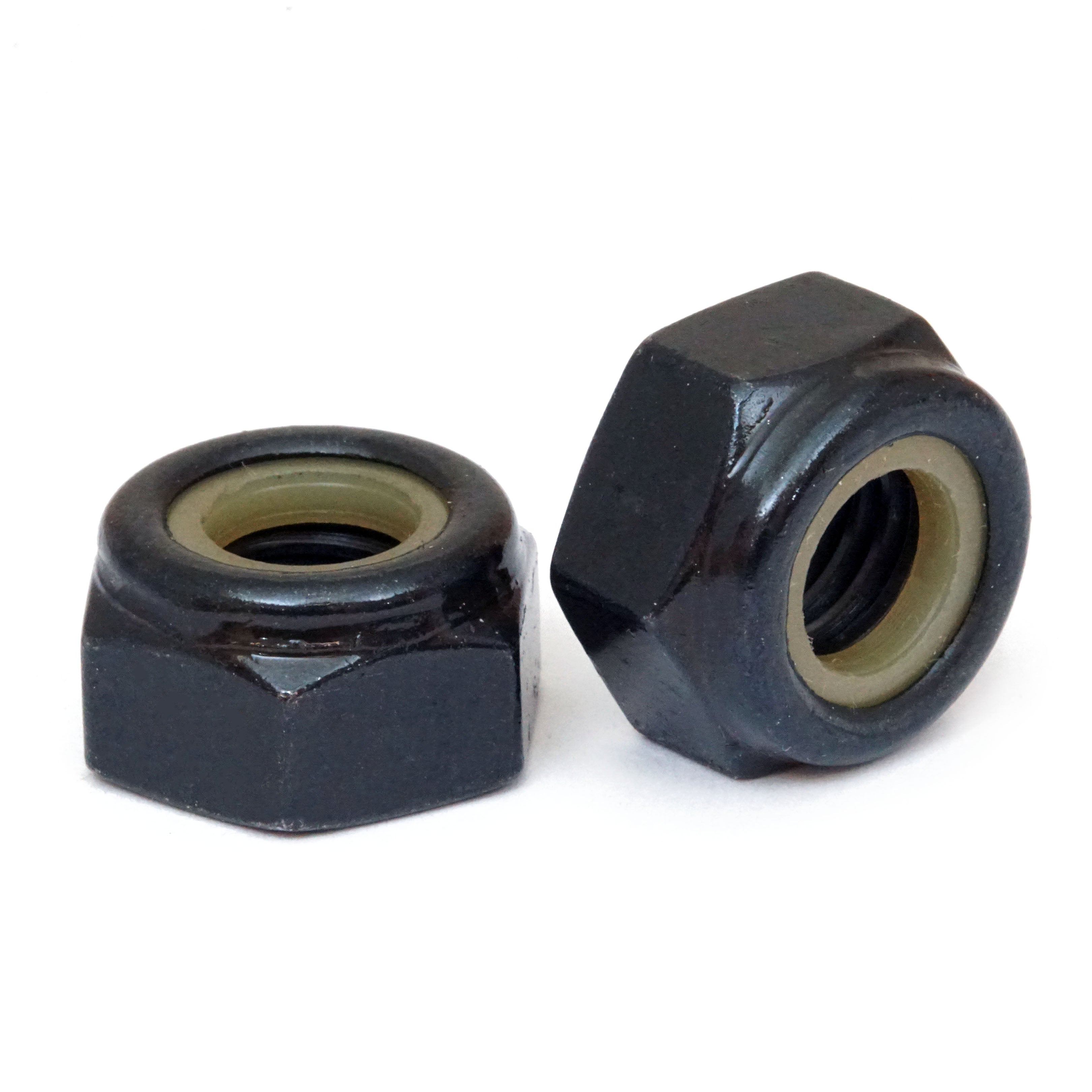 Metric Nylon Insert Hex Lock Nuts - DIN 985 Black Oxide Steel Class 8 - Monster Bolts