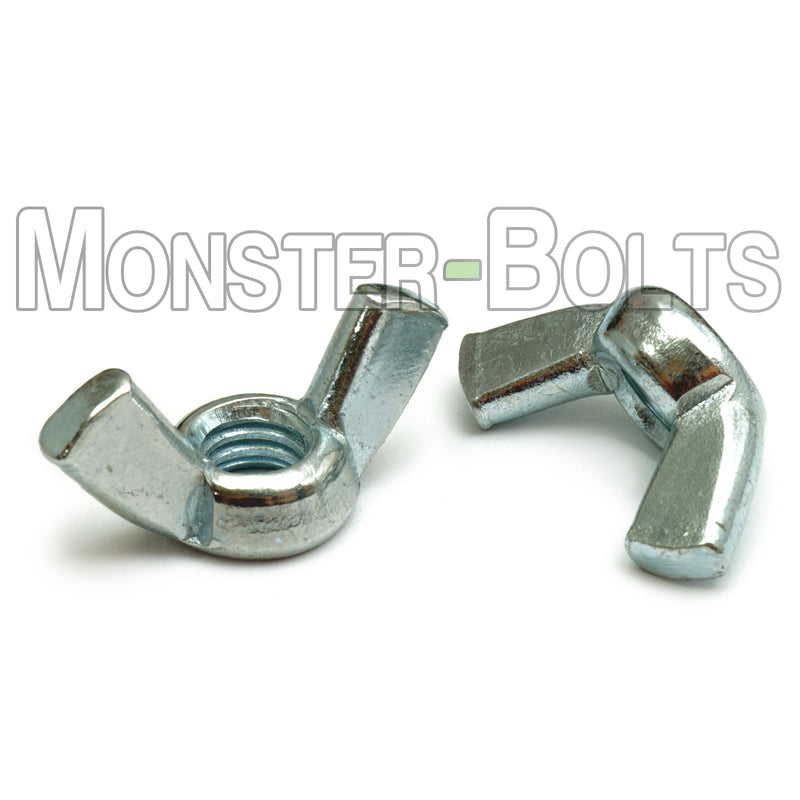 wing nuts with silver zinc platting.