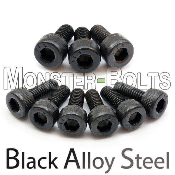 Guitar Locking Nut and Saddle Intonation Screws, 12.9 Alloy Steel w/ Black Oxide - Floyd Rose Tremolo - Monster Bolts