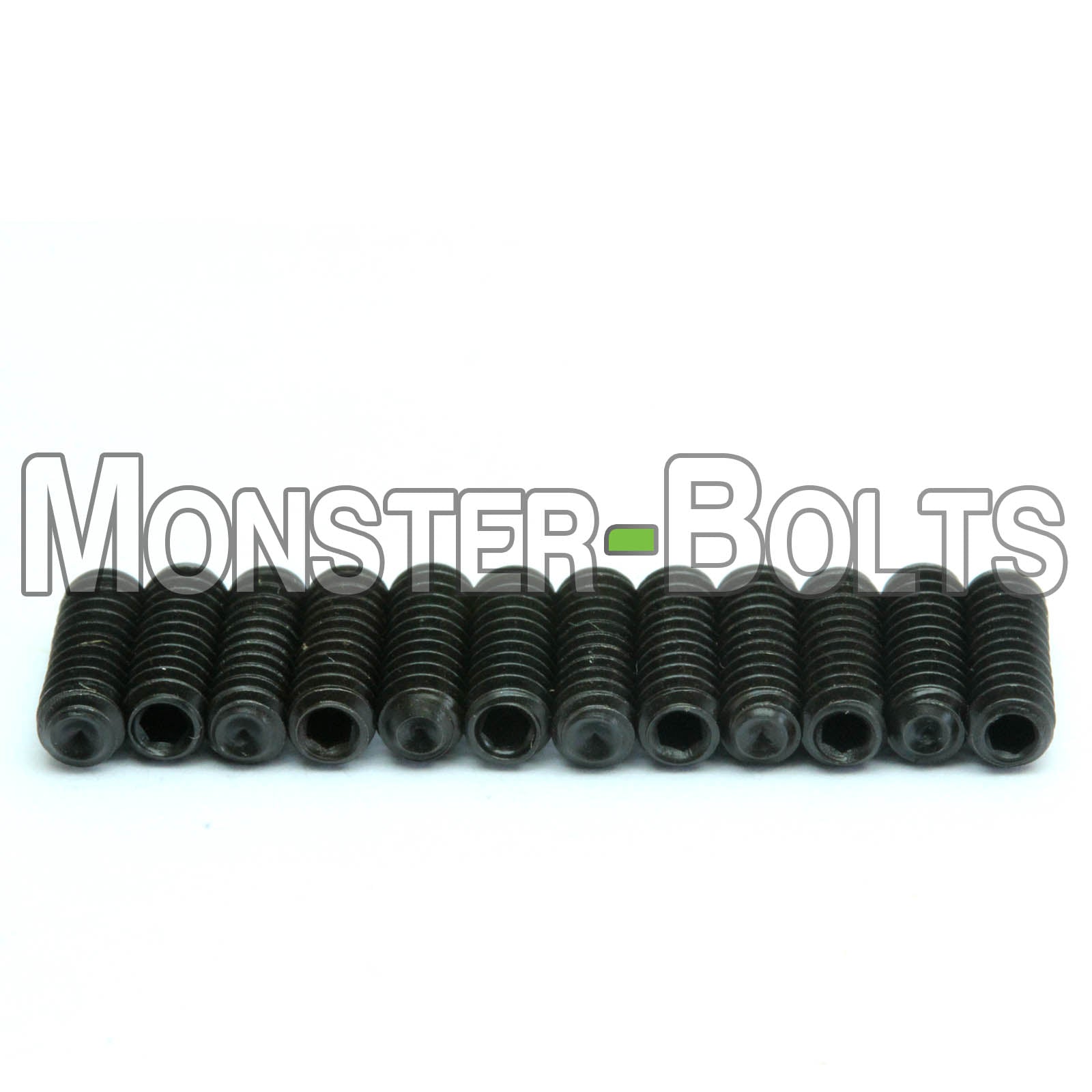 Black #4-40 Guitar Screws for Bridge Saddle Height Adjustment - For American made Fender Stratocaster and similar - Monster Bolts