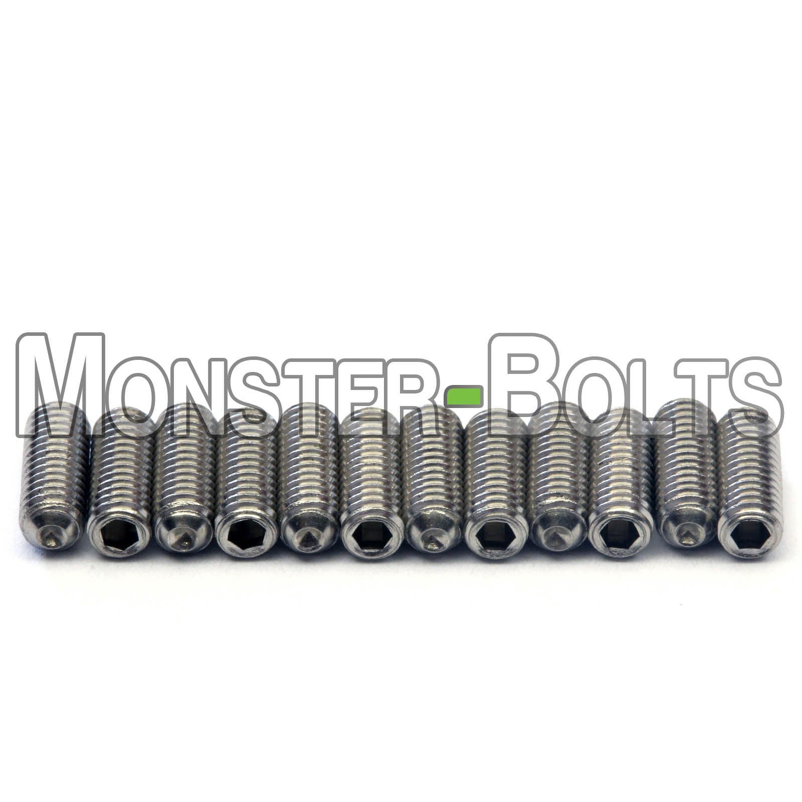 M3 Guitar Screws for Bridge Saddle Height Adjustment, Stainless Steel - Metric For Fender 'MIM' Stratocaster and similar - Monster Bolts