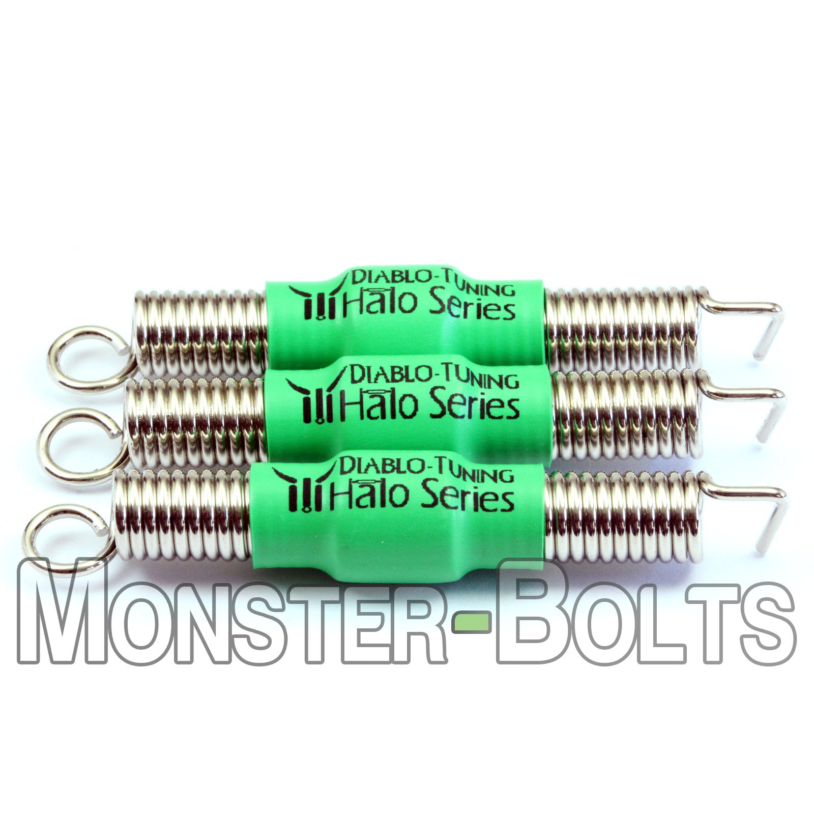 Green Halo Series - Noiseless Guitar Tremolo Springs - Monster Bolts