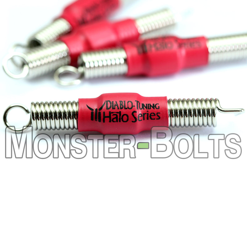 Red Halo Series - Noiseless Guitar Tremolo Springs - Monster Bolts