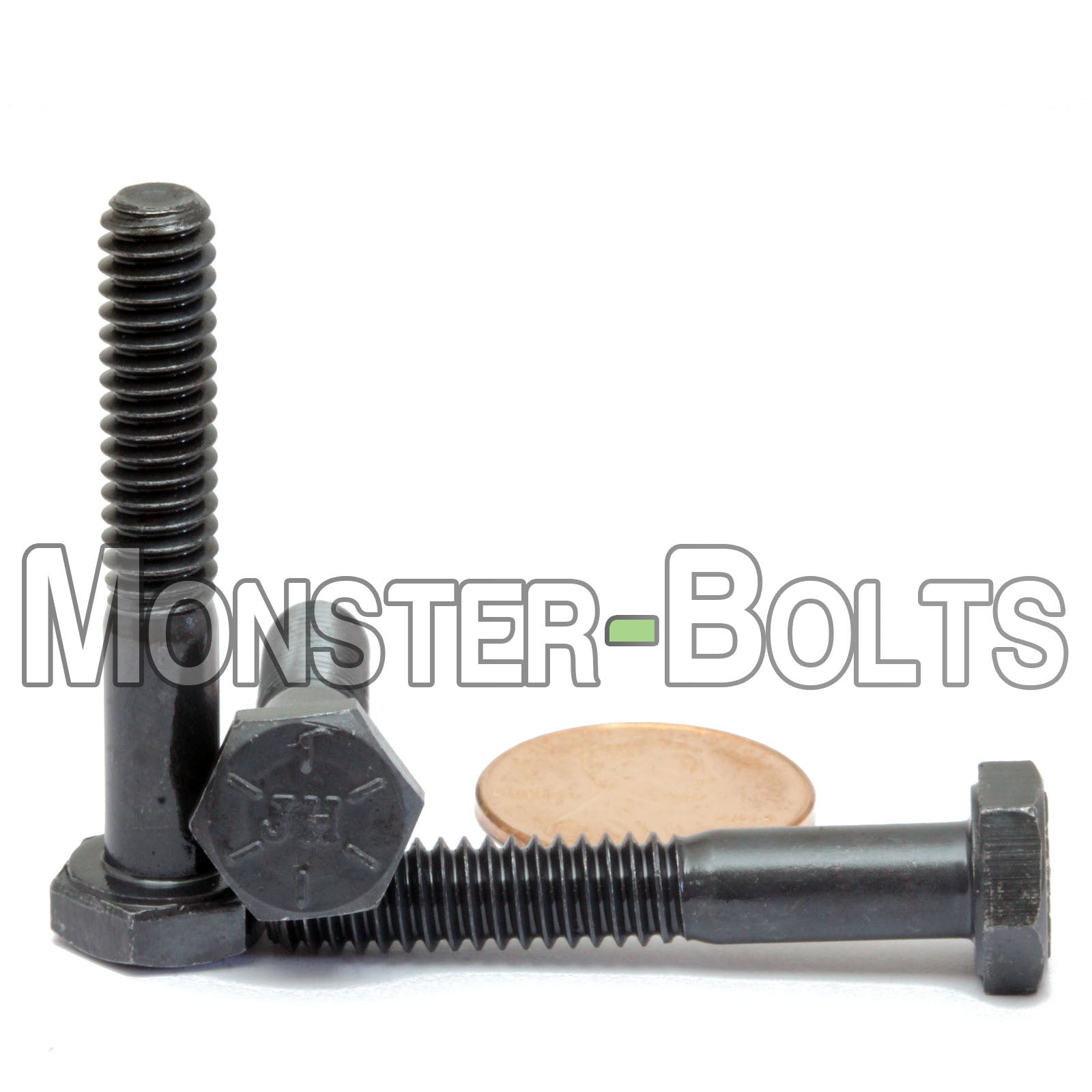 1/4"-20 Hex Cap Bolts / screws Grade 8 Alloy Steel w/ Black Oxide - Monster Bolts