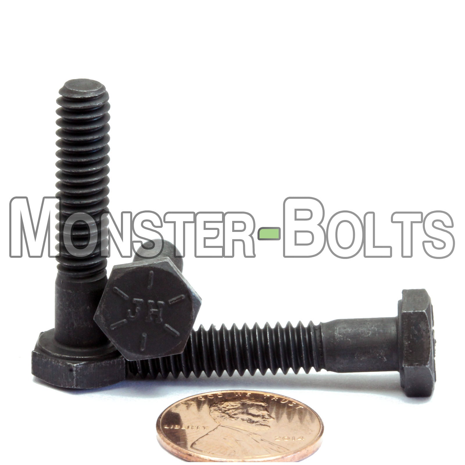 1/4"-20 Hex Cap Bolts / screws Grade 8 Alloy Steel w/ Black Oxide - Monster Bolts