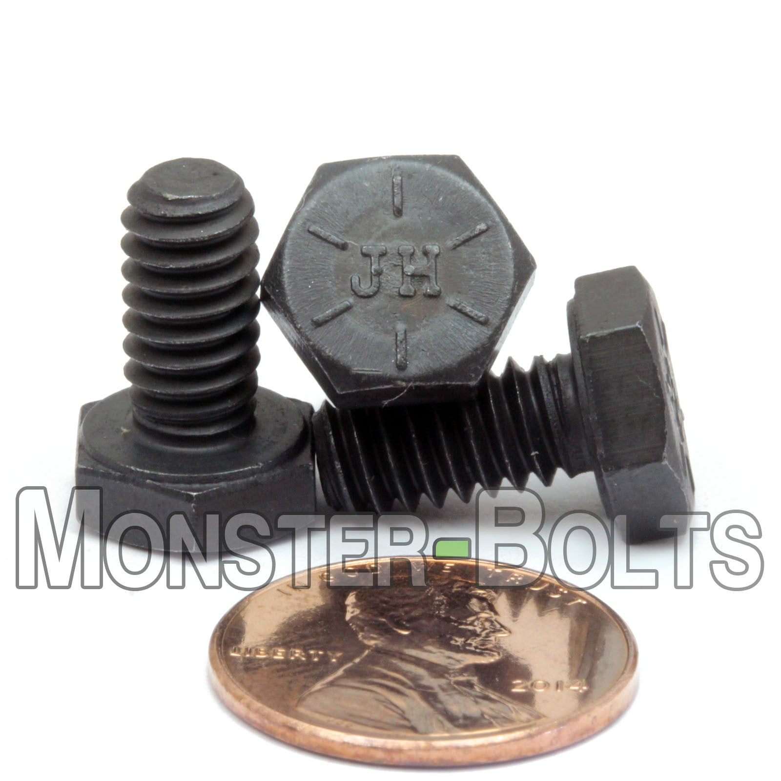 1/4"-20 Hex Cap Bolts / screws Grade 8 Alloy Steel w/ Black Oxide - Monster Bolts