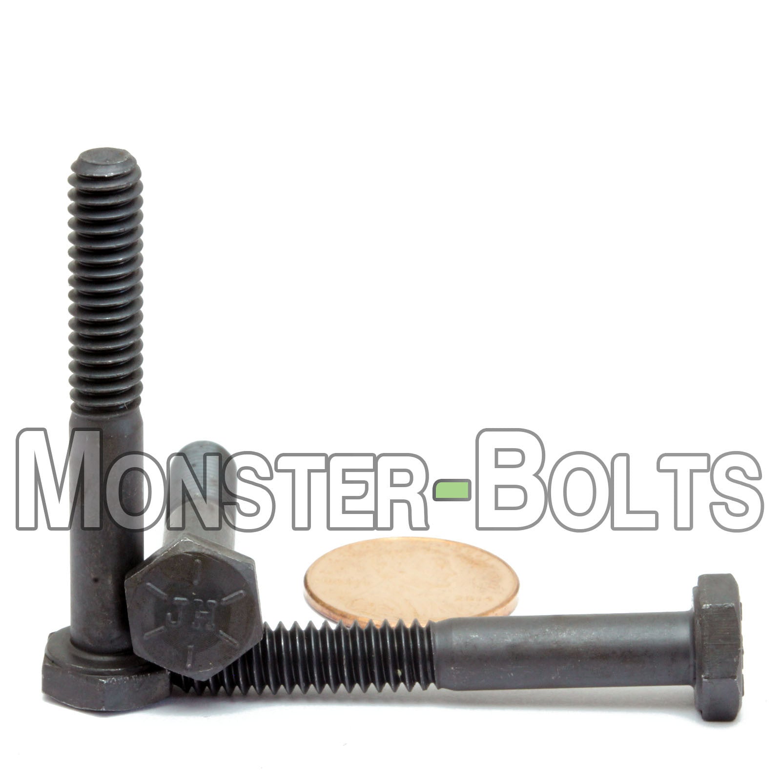 1/4"-20 Hex Cap Bolts / screws Grade 8 Alloy Steel w/ Black Oxide - Monster Bolts